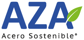 Logo Aceros AZA — Aliado en acero sostenible para la construcción